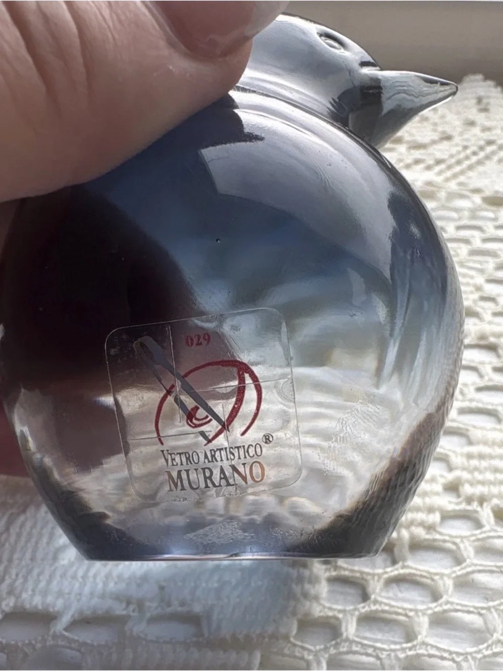 Murano glass birds signed with tag